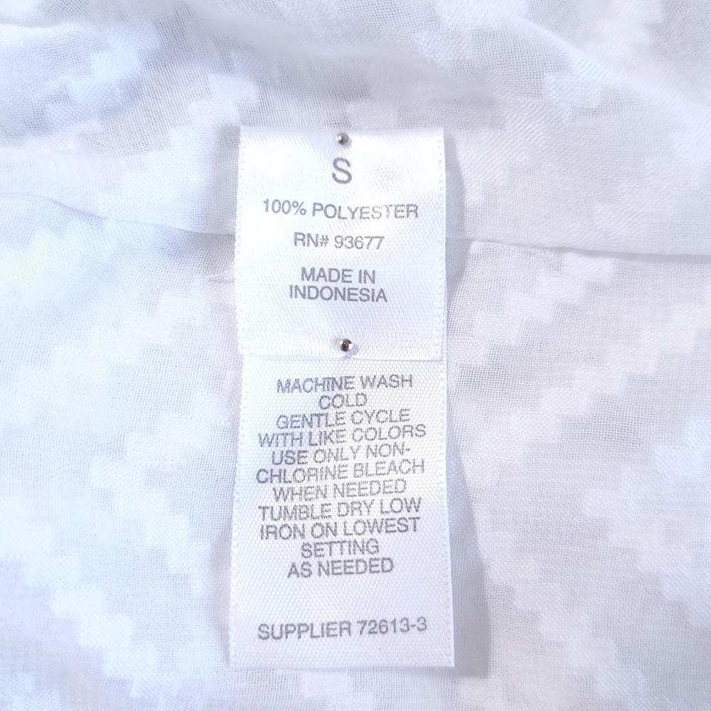 Bisou Bisou Women's Cardigan White Size S Sheer Kimono Cover Up Beach Summer - Picture 4 of 11